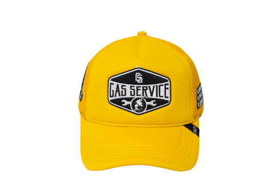 Gas Service Trucker Hat Mustard Yellow