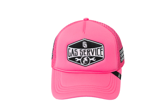 Gas Service Trucker Hat Bubble Gum Pink