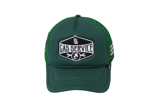 Gas Service Trucker Hat Hunter Green