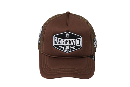 Gas Service Trucker Hat Brown