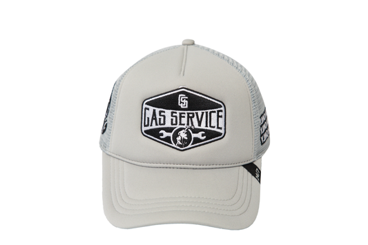 Gas Service Trucker Hat Light Grey