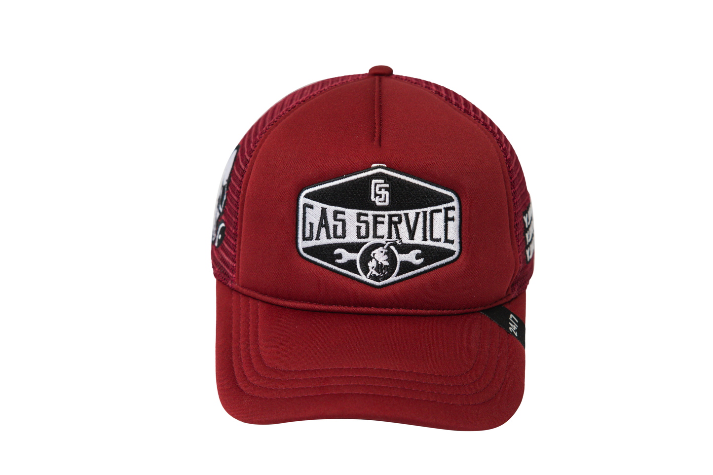 Gas Service Trucker Hat Burgundy