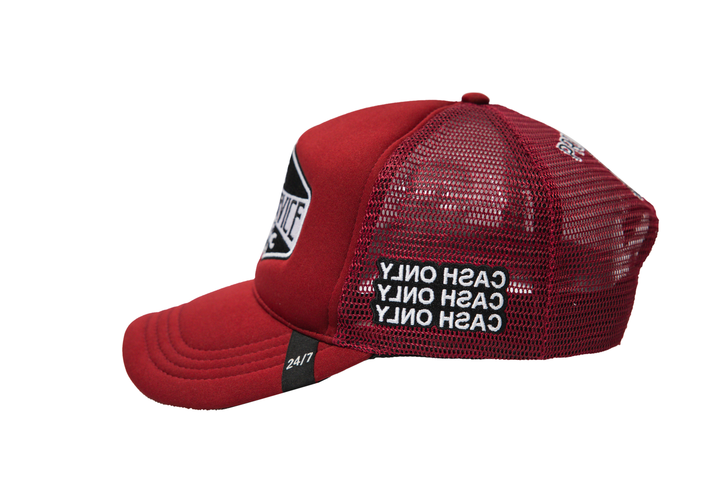 Gas Service Trucker Hat Burgundy