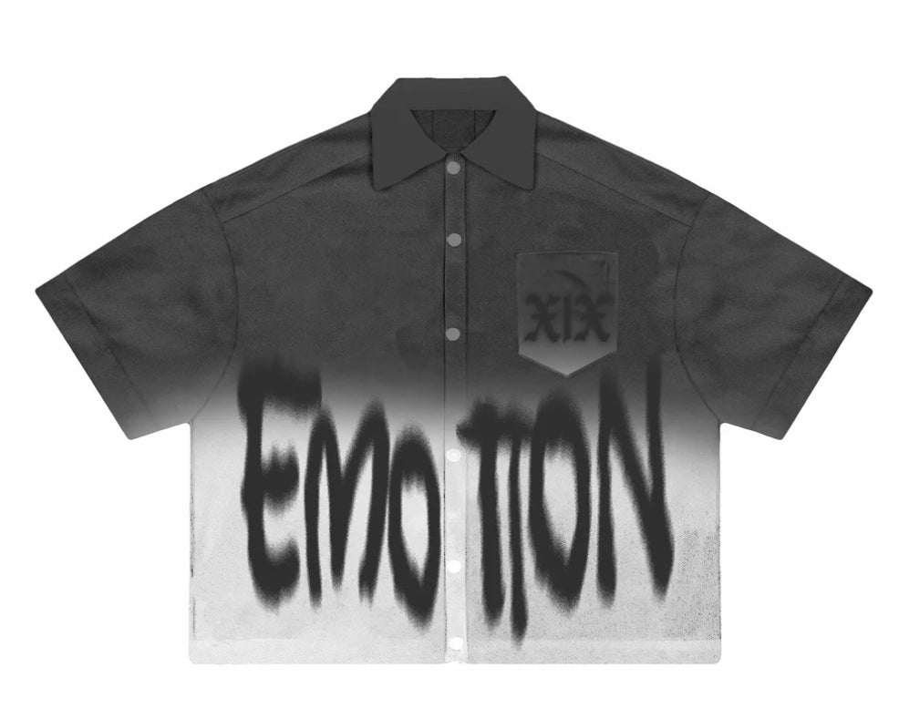 Mixed Emotion XIX Button Up Shirt Black