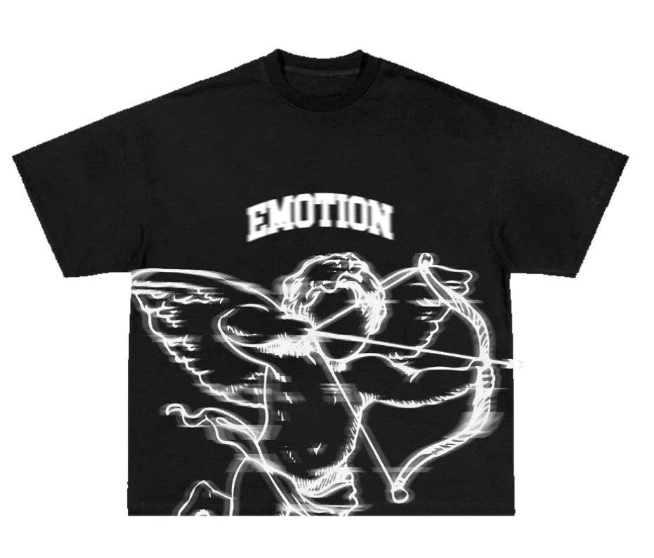 Mixed Emotion Blur Tee Black