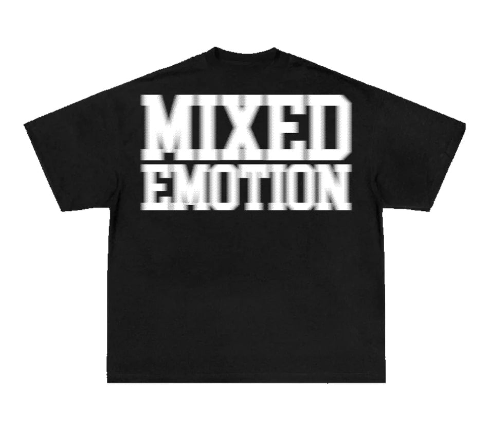 Mixed Emotion Blur Tee Black