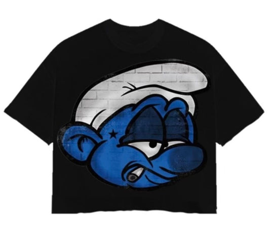 Prestige Collection Smurf Big Head Tee Black