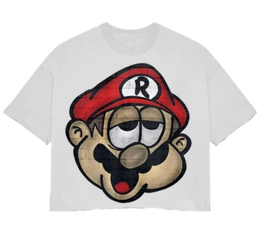 Prestige Collection Mario Big Head Tee White