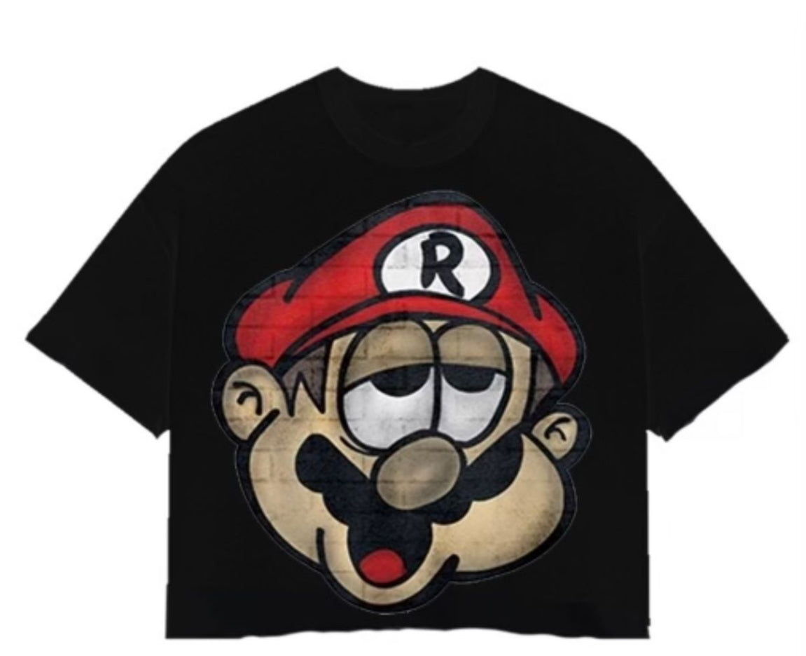 Prestige Collection Mario Big Head Tee Black