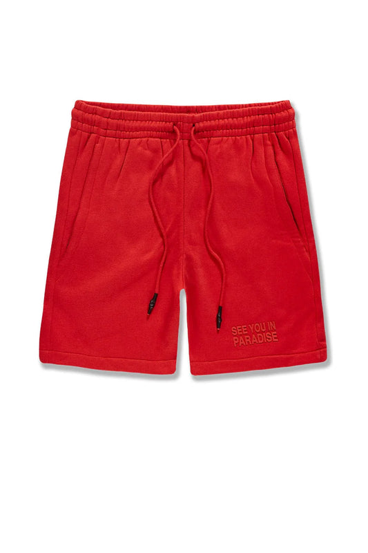 Jordan Craig Retro Paradise Tonal Shorts Red