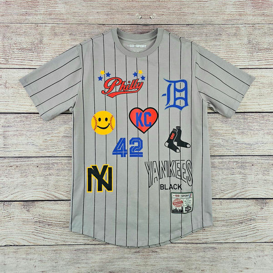 SD Sport Multi Logos Baseball Jersey Tee