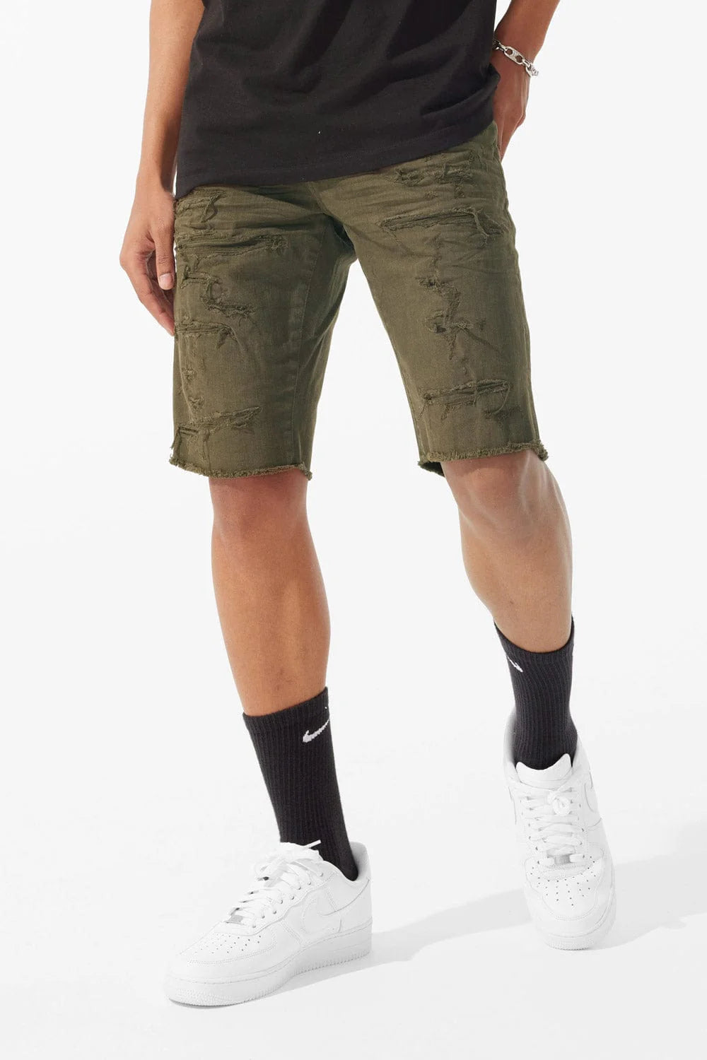 Jordan Craig Tulsa Twill Shorts Army Green