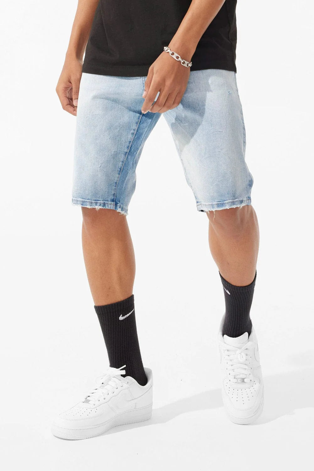 Jordan Craig Madison Denim Shorts Sky Blue