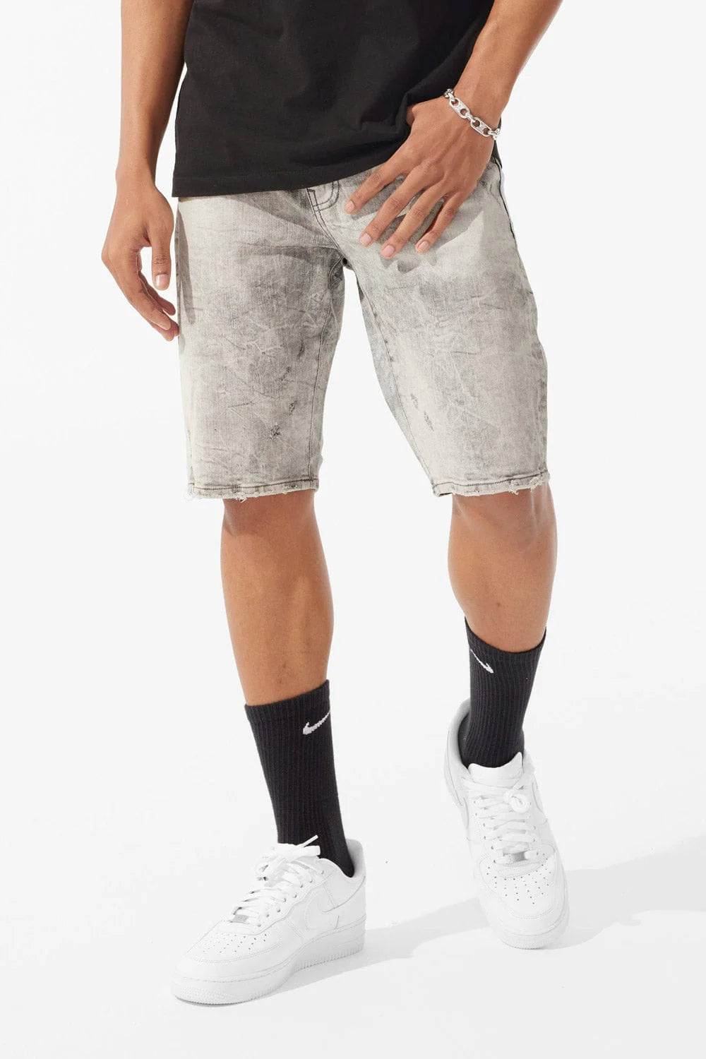 Jordan Craig Madison Denim Shorts Bone White