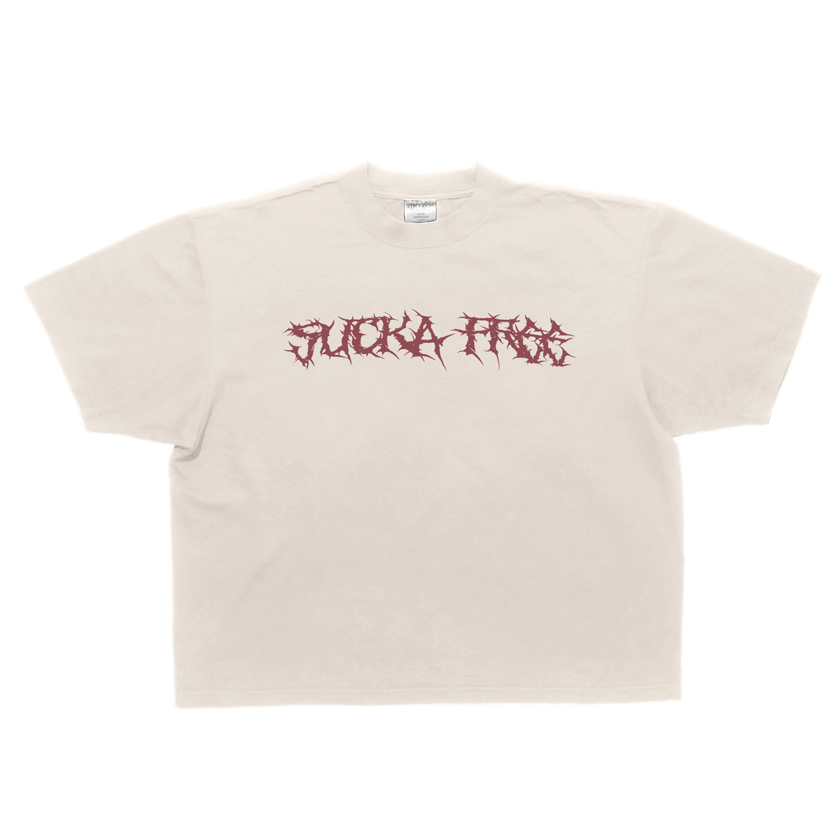 Sucka Free Spade Skull Cropped Tee Cream