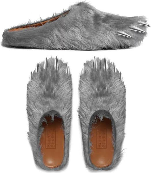 Bravest Studios Bear Claw Mules Grey