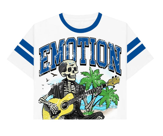 Mixed Emotion Guitar Cropped Tee