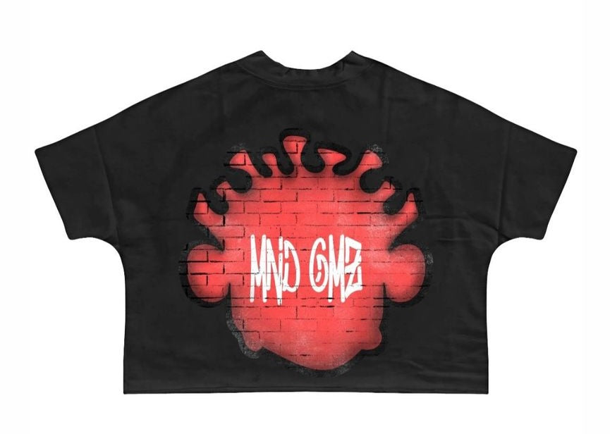 DNA Mind Gamez Cropped Tee MG #10 Black