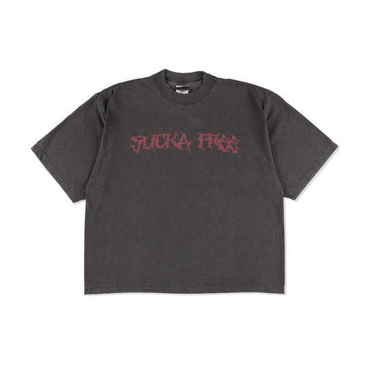 Sucka Free Spade Cropped Tee Gray