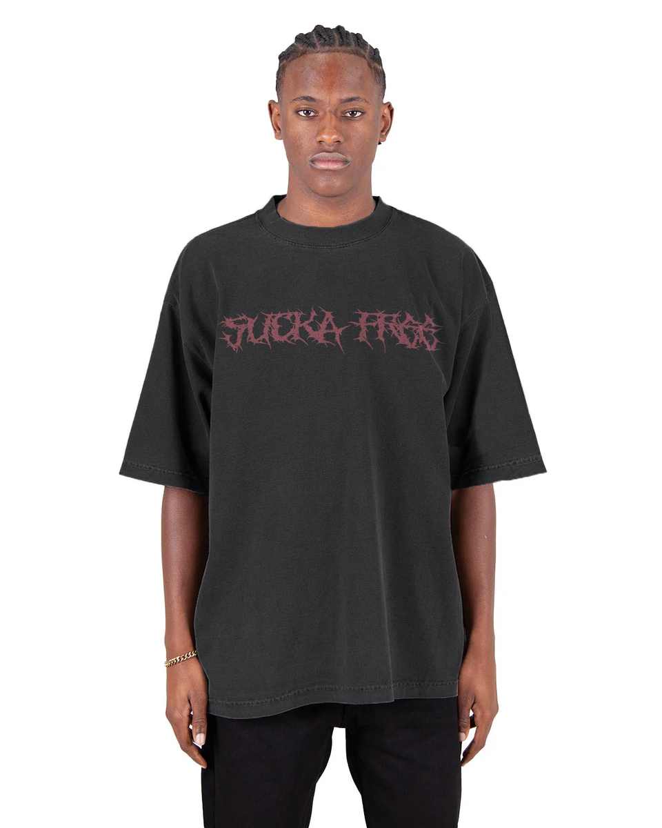 Sucka Free Spade Cropped Tee Gray