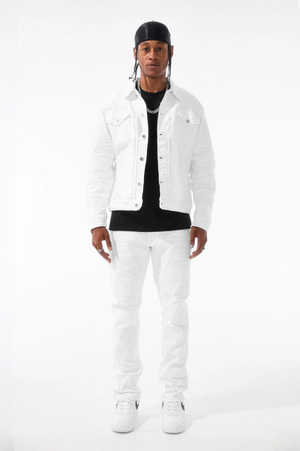 Jordan Craig Twill Trucker Jacket White