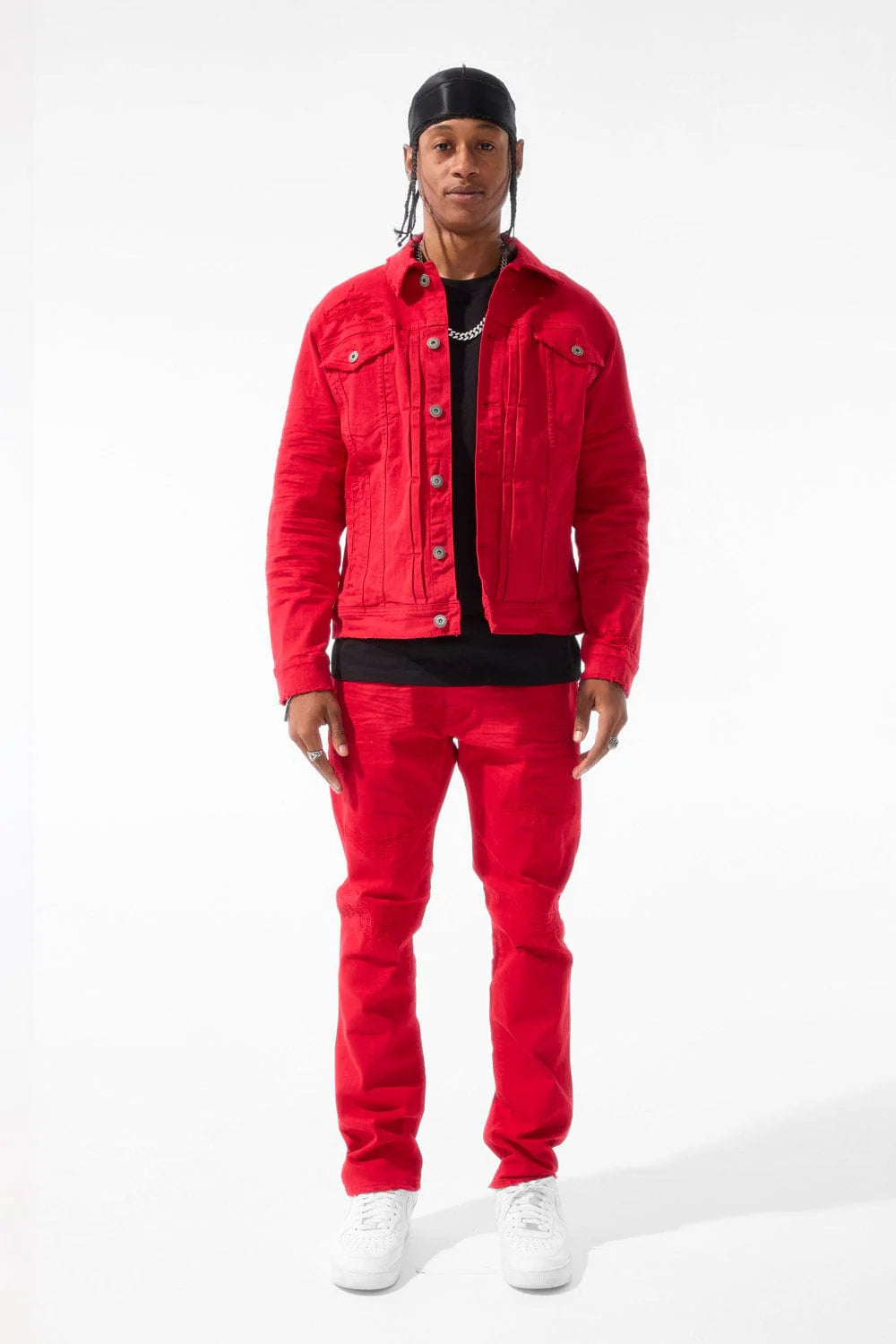 Jordan Craig Twill Trucker Jacket Red