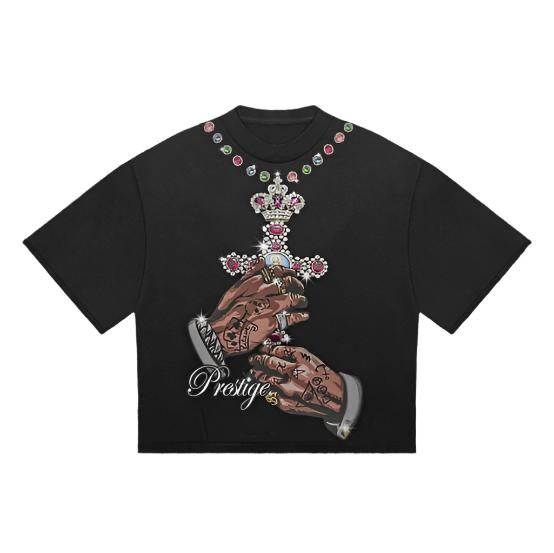 PRESTIGE ROSARY TEE BLACK