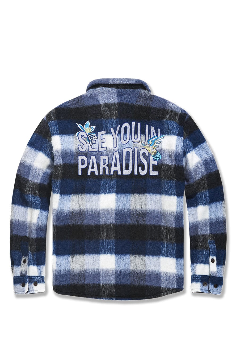 JORDAN CRAIG SEE YOU IN PARADISE FLANNEL SHACKET (BLUE)