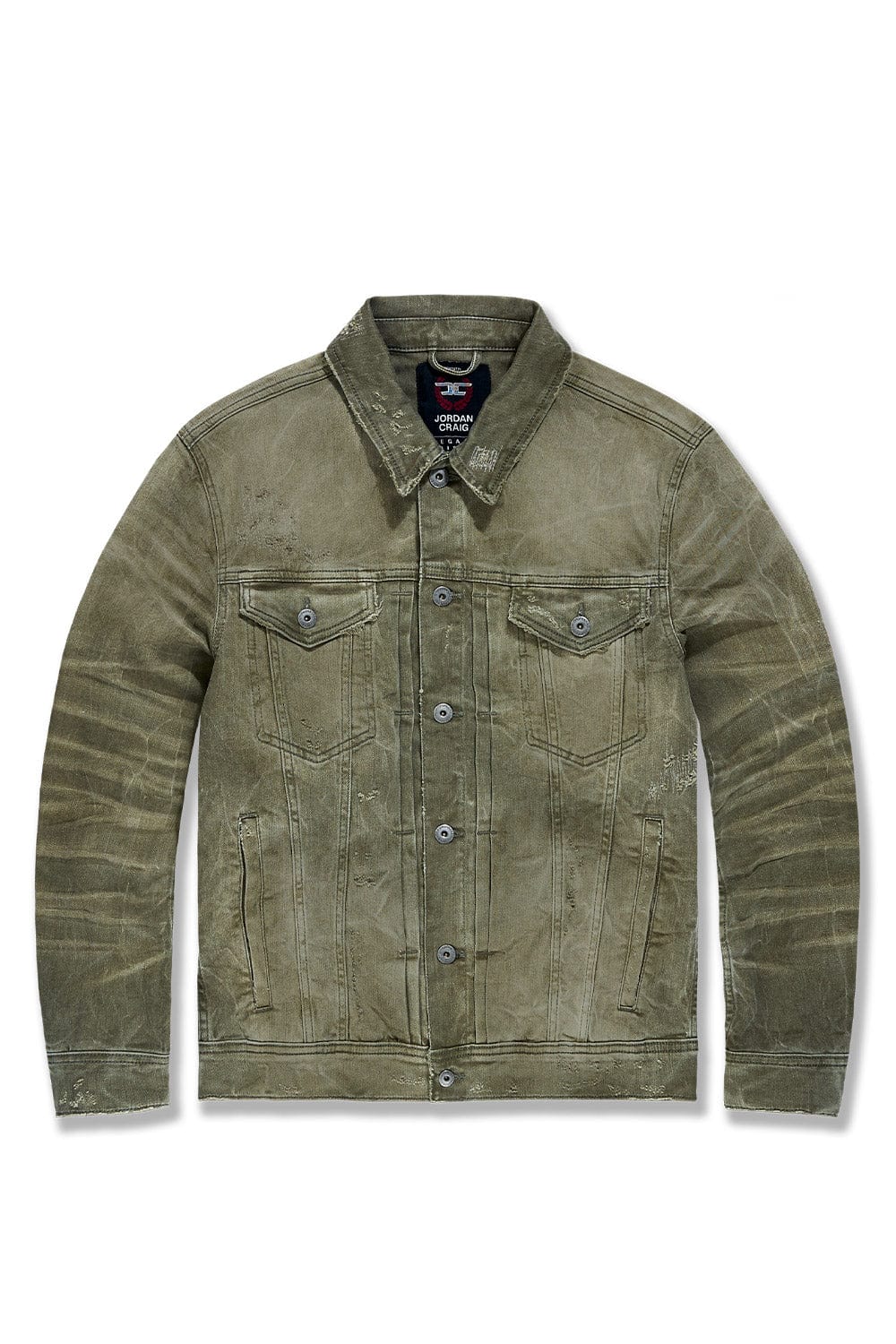 JORDAN CRAIG MEADOWLANDS DENIM TRUCKER JACKET OLIVE