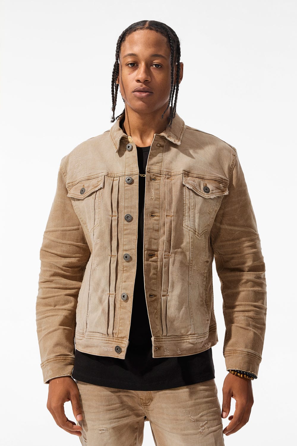 JORDAN CRAIG MEADOWLANDS DENIM TRUCKER JACKET CAMEL