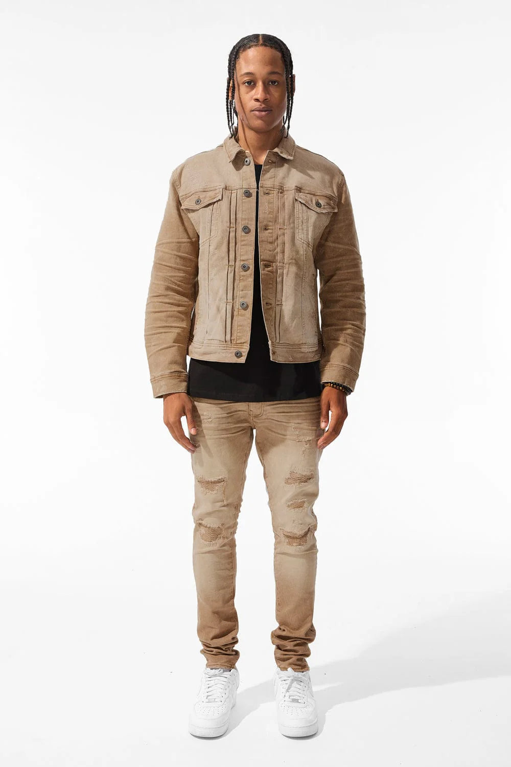 JORDAN CRAIG MEADOWLANDS DENIM TRUCKER JACKET CAMEL