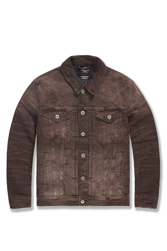 JORDAN CRAIG MEADOWLANDS DENIM TRUCKER JACKET BROWN