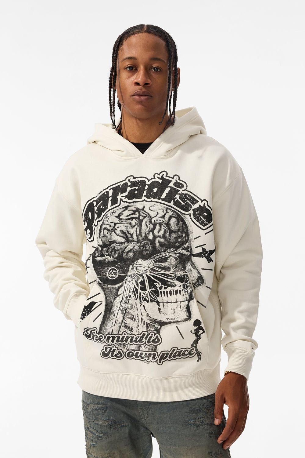 JORDAN CRAIG CRANIAL PARADISE PULLOVER HOODIE BONE