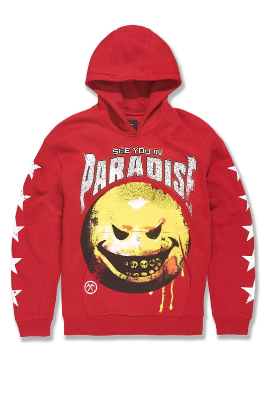 JORDAN CRAIG BAD INTENTIONS PULLOVER HOODIE RED