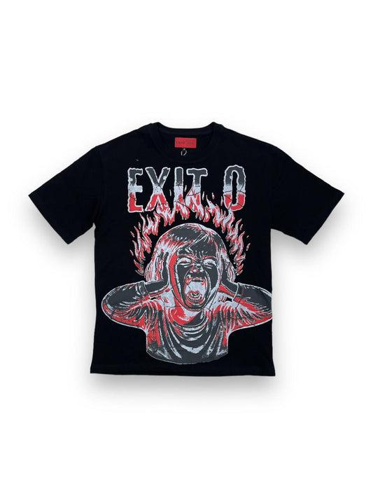 Exit 0 Scream Tee Black