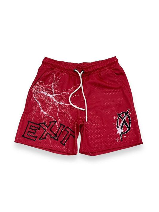 Exit 0 Lighting Shorts Red